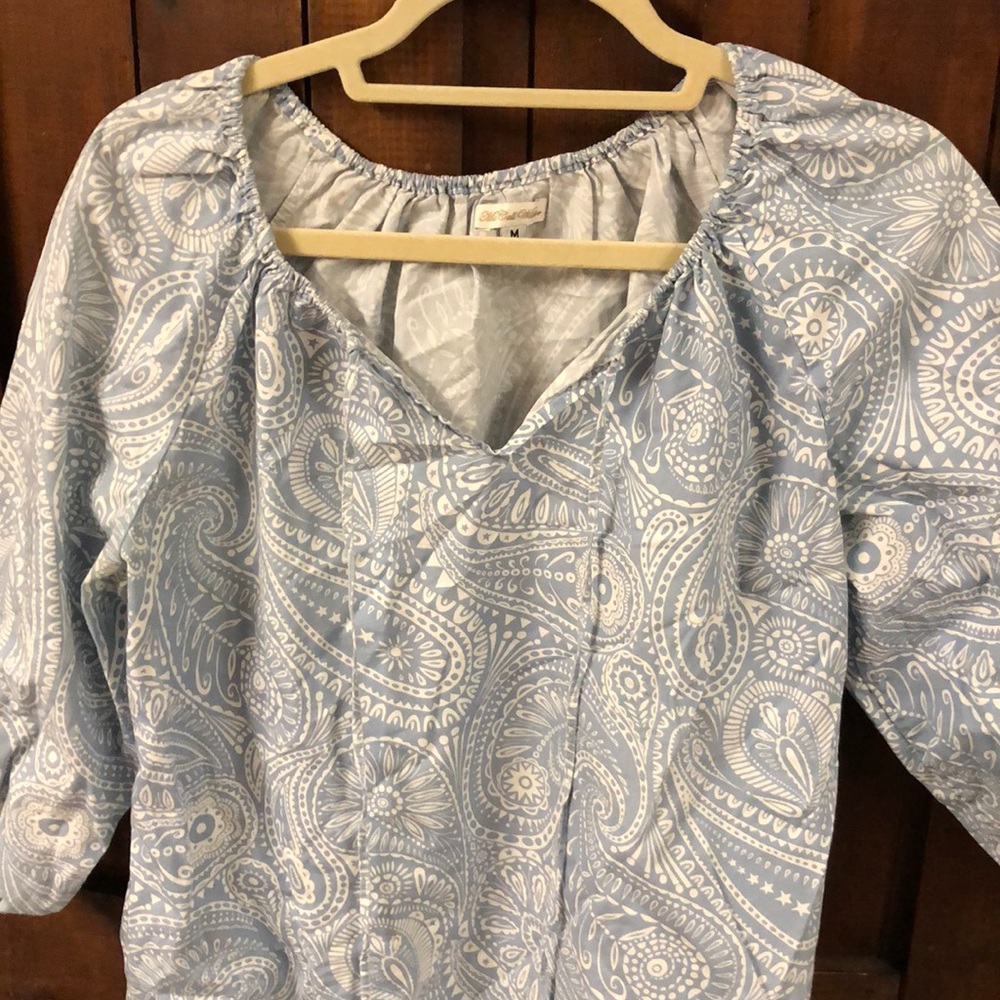 Blue paisley women’s blouse